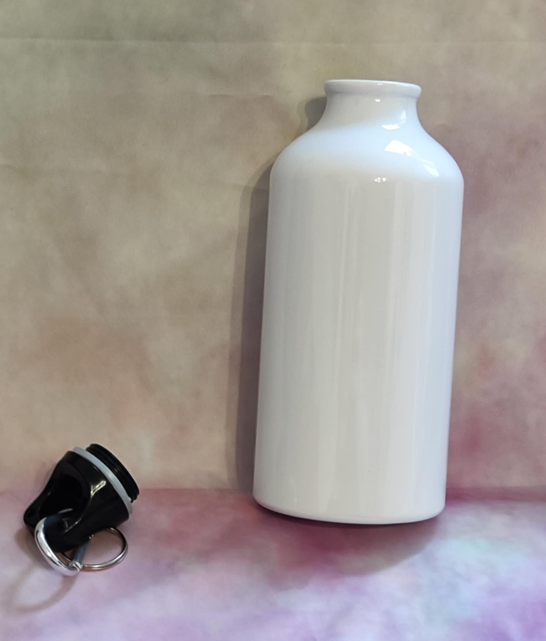 Alu-Sportflasche mit Rub-On Motiv – dein Motiv, dein Style!