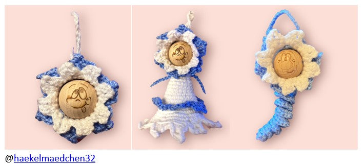 Ice Flower Crochet Pattern German Worry Worm