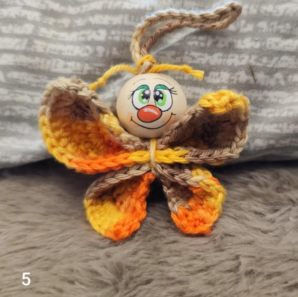 🦋 Flutterlings – 5 Worry Worms with Butterfly Wings — 5 Orange Mix