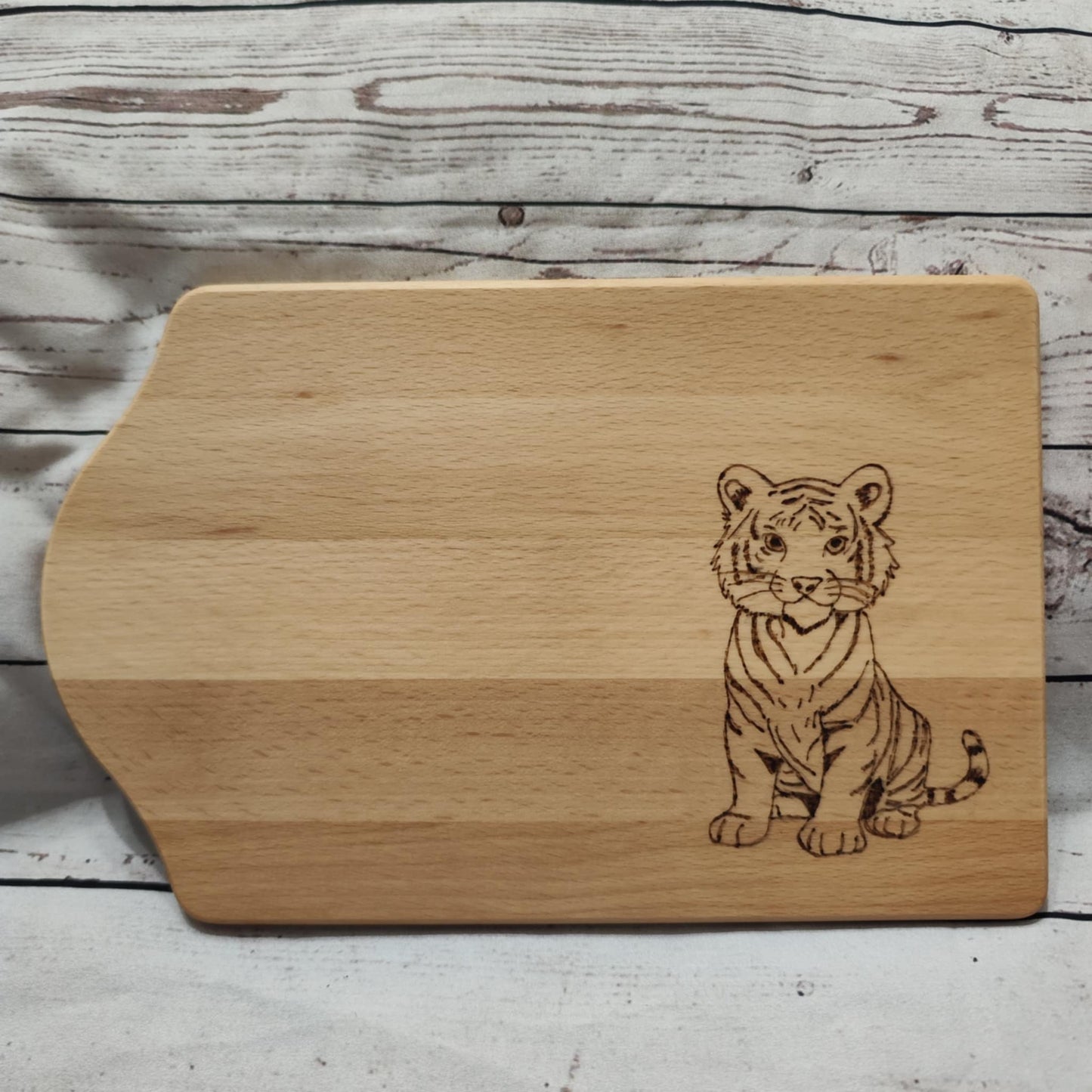 Jausenbrett aus Buchenholz mit Brandmalerei – Variante A (25x16 cm)