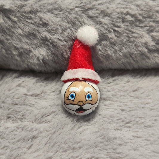 Weihnachtsmann – Handbemalte Buchenholzköpfchen | Festlicher Klassiker mit optionaler Mütze