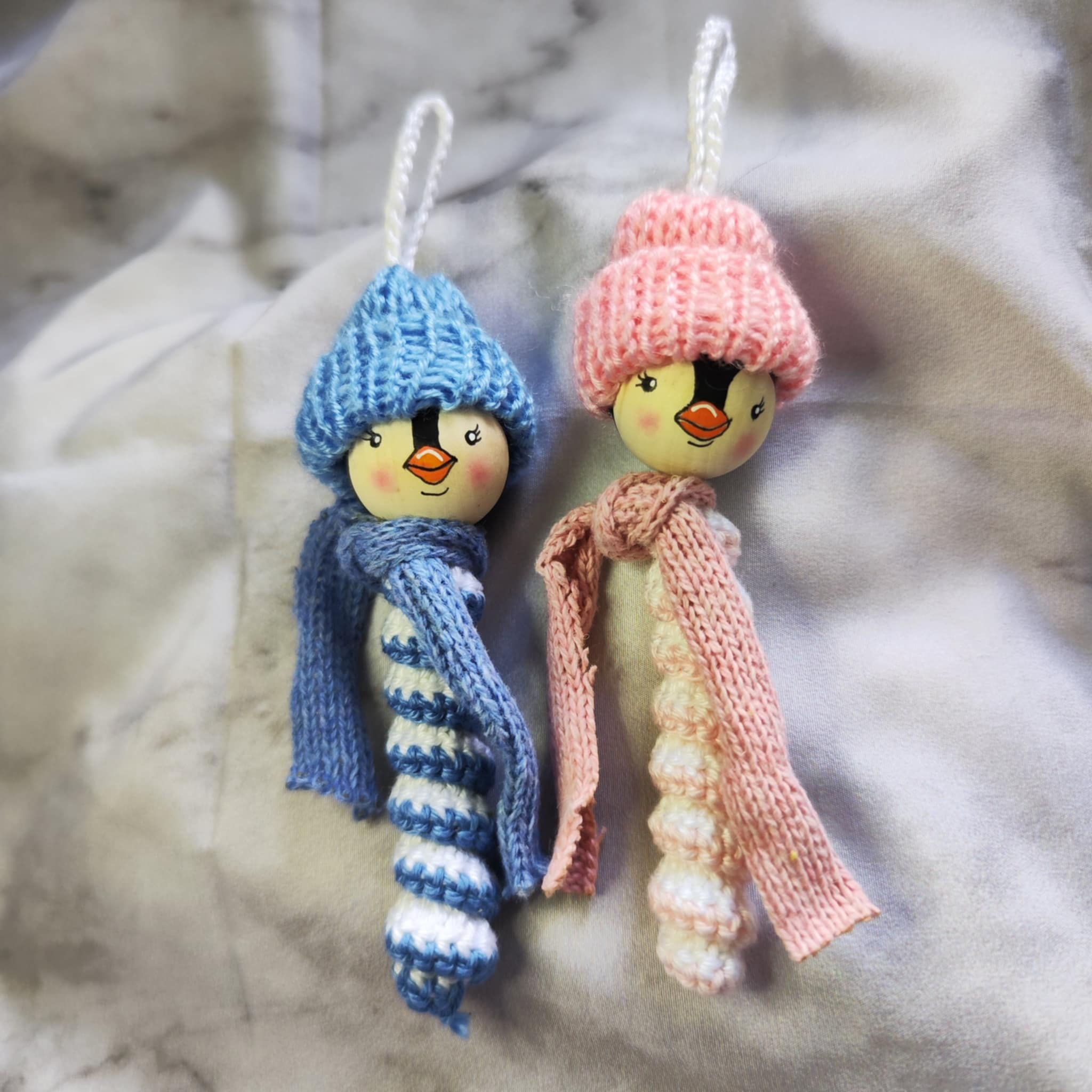 Handgehäkelte Winterpinguine – liebevolle Glücksbringer für die kalte Jahreszeit