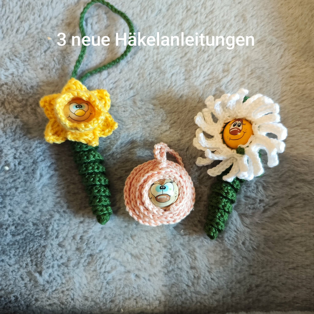 Frühling ist da – drei neue Blumen-Häkelanleitungen auf einmal!