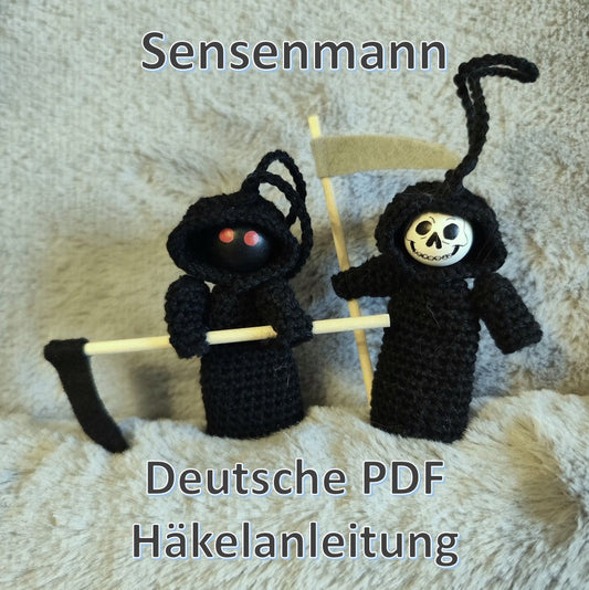 Neue Häkelanleitung: Der Sensenmann – weil der Tod auch mal niedlich sein darf!