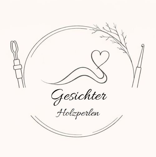 Holzperlen - Gesichter