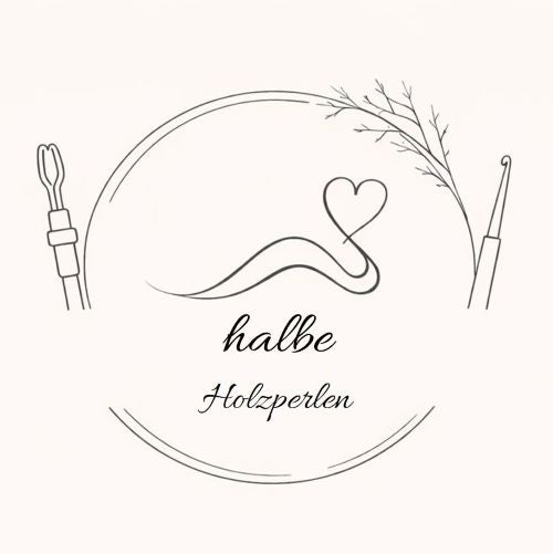 Holzperlen halb
