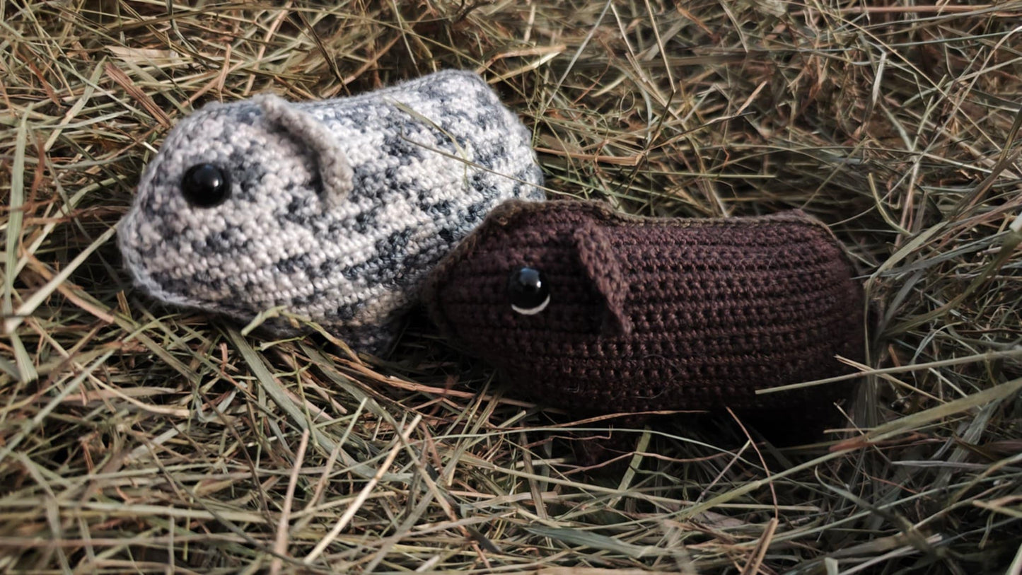 Guinea pig crochet appliqué