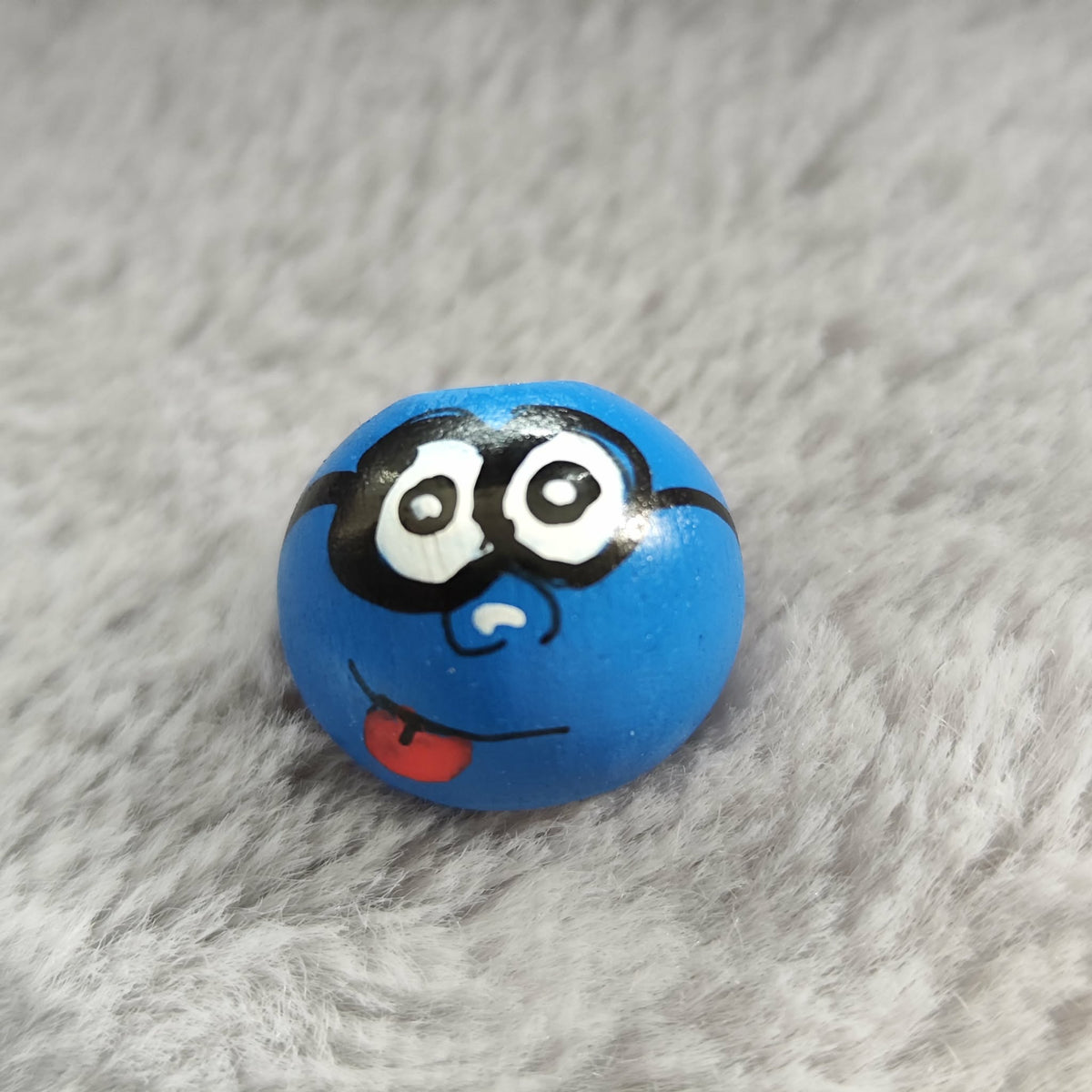 Blaue Wesen – Handbemalte Holzköpfchen | Chaoten in Blau