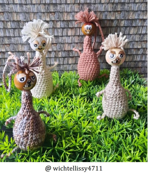 🧶 Häkelanleitung BUNDLE: Würmchen-Zoo – Part 1 🦙🦫🐘🐍