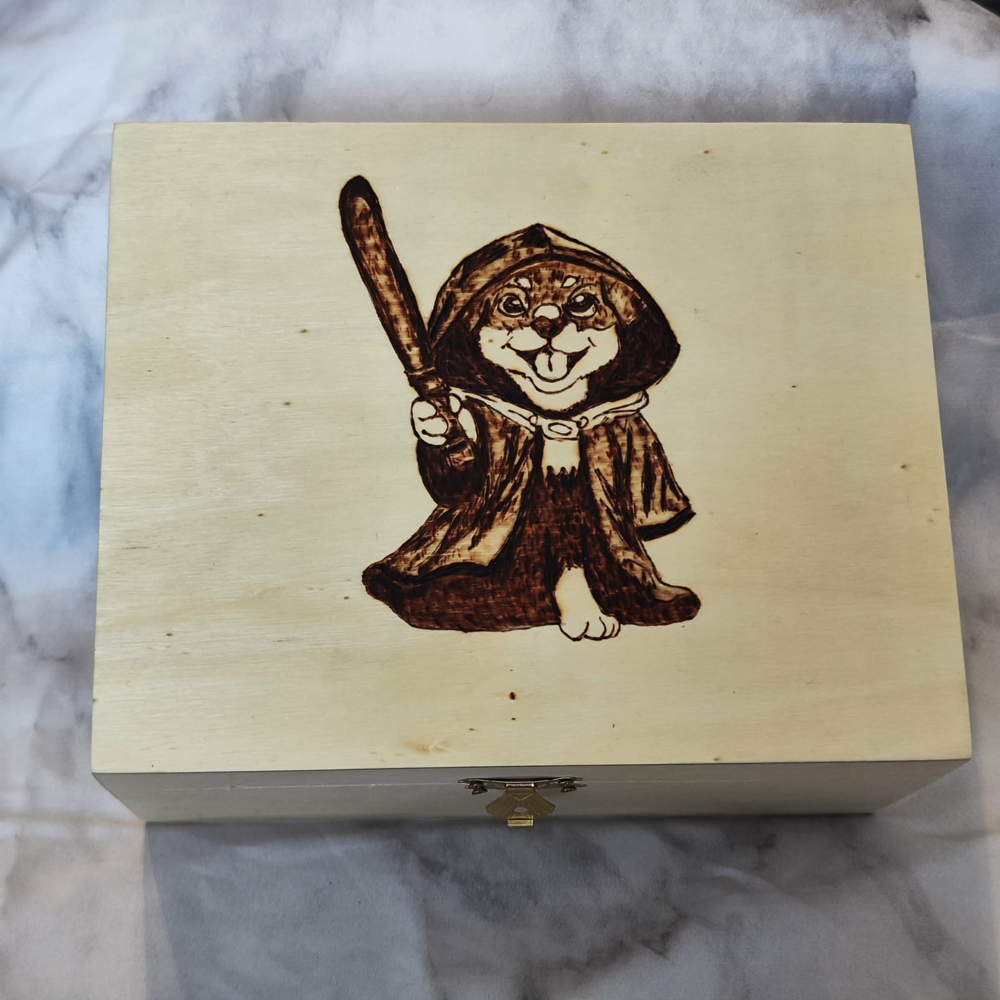 Holzbox mit Brandmalerei – Nerd & Pop Culture Motive (3 Größen)