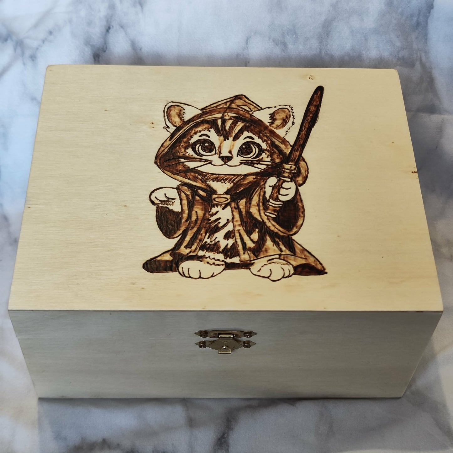 Holzbox mit Brandmalerei – Nerd & Pop Culture Motive (3 Größen)