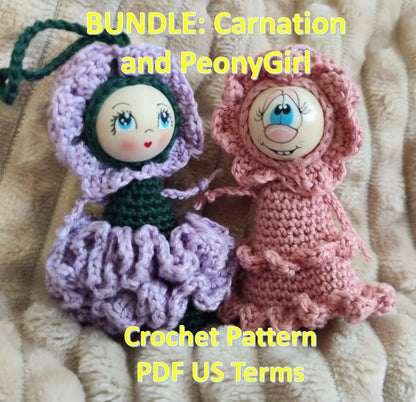BUNDLE: Peony and Carnation Worry Worms
