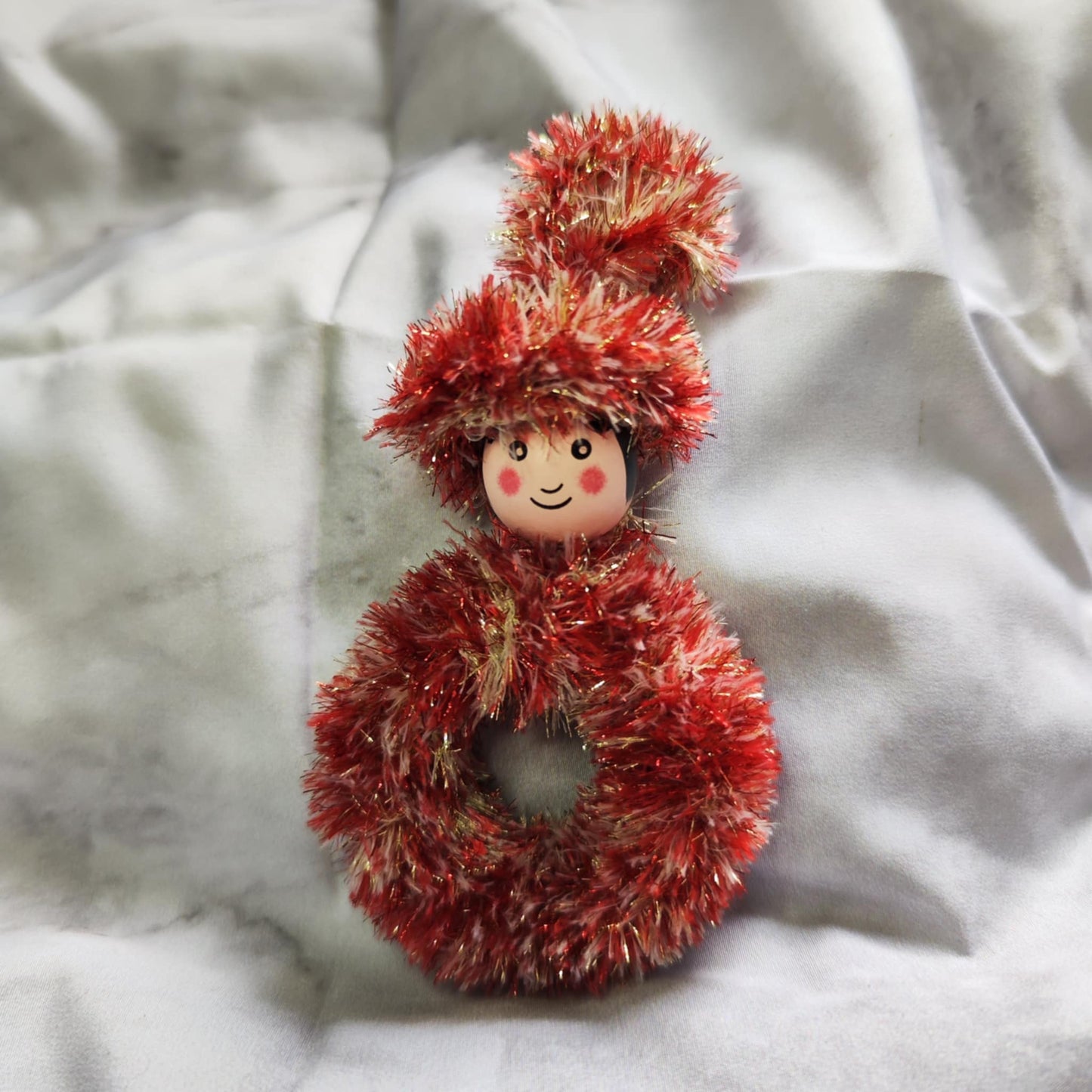 Christbaumkind – handgemachter Christbaumschmuck mit Glitzer & Herz