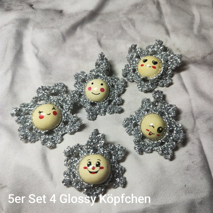 ❄️ Christbaumflocken – gehäkelter Christbaumschmuck im 5er-Set