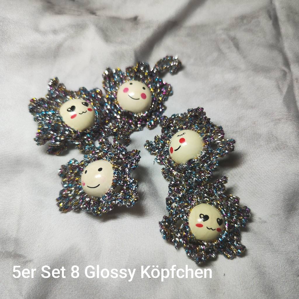 ❄️ Christbaumflocken – gehäkelter Christbaumschmuck im 5er-Set