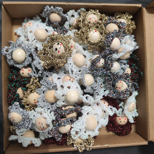 ❄️ Christbaumflocken – gehäkelter Christbaumschmuck im 5er-Set