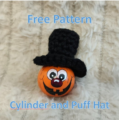 🎩 Free pattern: Top hat &amp; puff hat 🎩