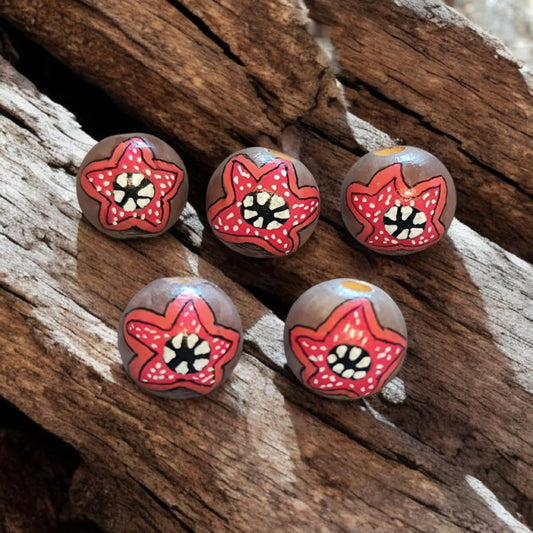 Demogorgon (2 cm oder 2,5 cm) – Handbemalte Holzperlen