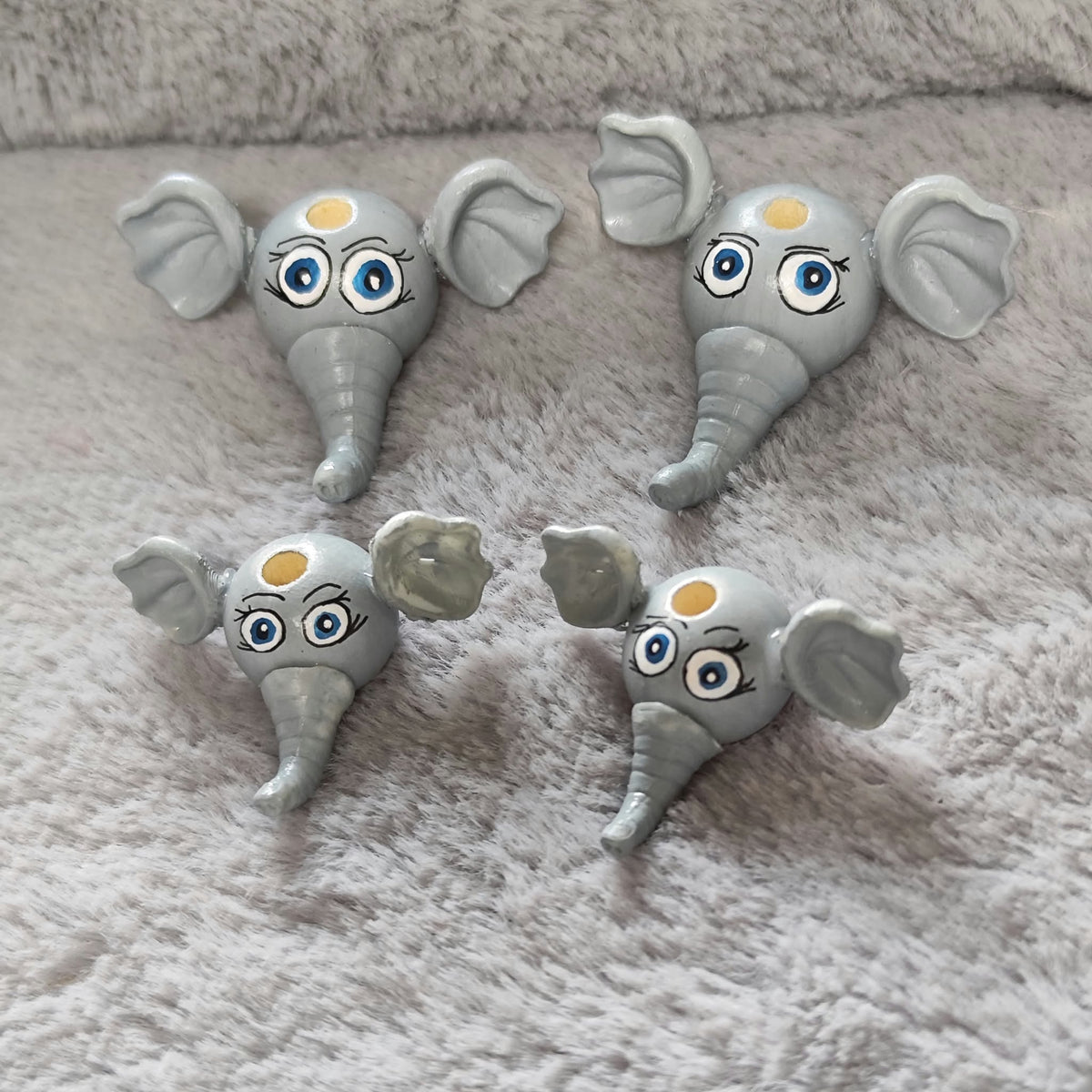 Elefant Special Edition – Handbemalte Holzköpfchen | Mit Rüssel & Ohren