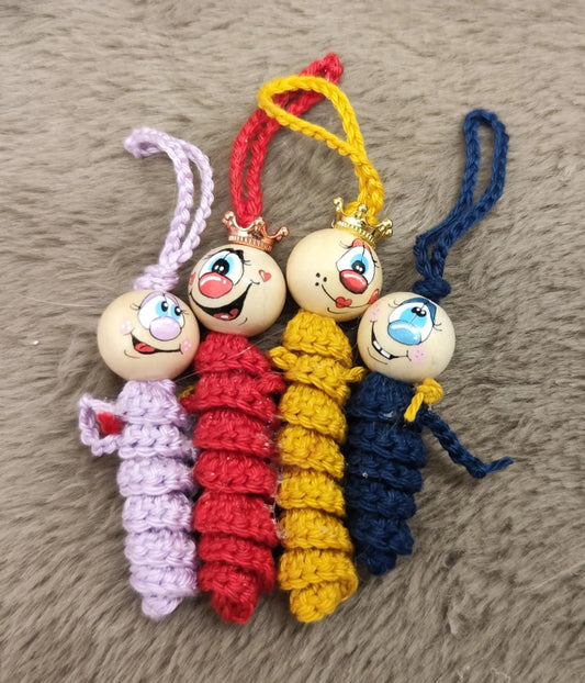 🧶 Sorgenwürmchen-Familie – Unzertrennlich & voller Liebe