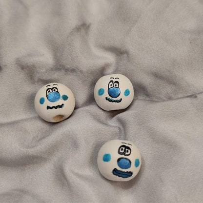 ❄️ 3er-Set Frostis – so frostig ist es! Weiße Gesichter mit Winterzauber