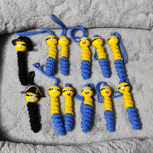 Gelbe Helferlein – Handgehäkeltes Sorgenwürmchen | Für alle Fans der kleinen Chaoten