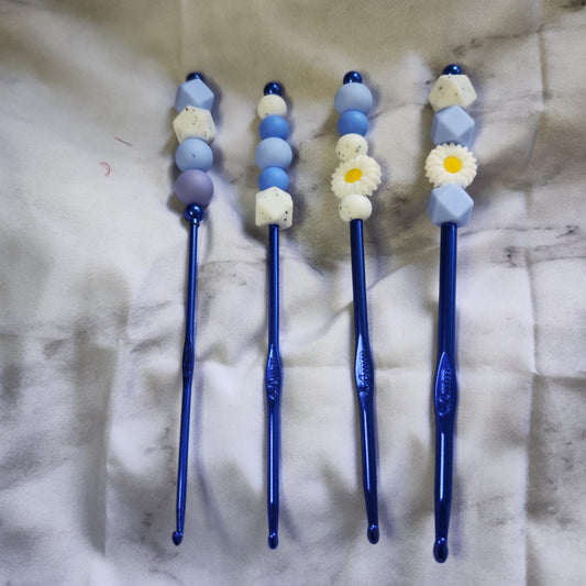 Set - Häkelnadeln mit Silikonperlen – ergonomisch, hübsch & handveredelt