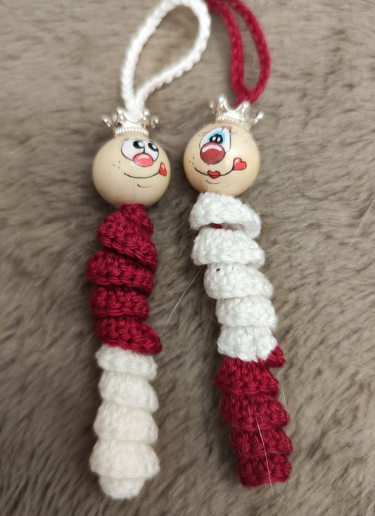 ❤️ Herzkönig & Herzkönigin – Das königliche Sorgenwürmchen-Set fürs Herz