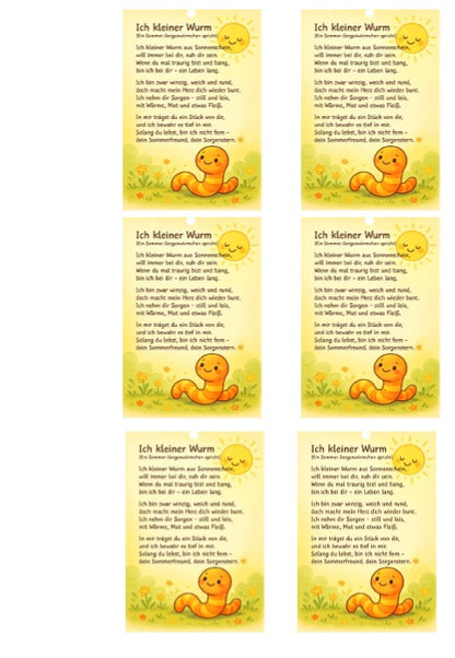 I, little worm - Worry Worm Card