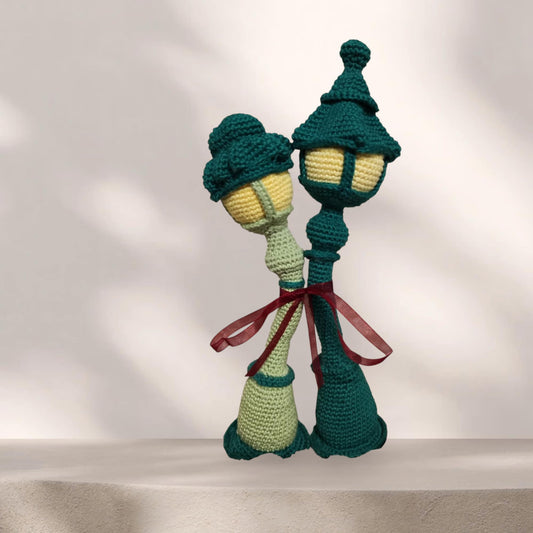 Liebende Lampen gehäkeltes Liebespaar Dekoration