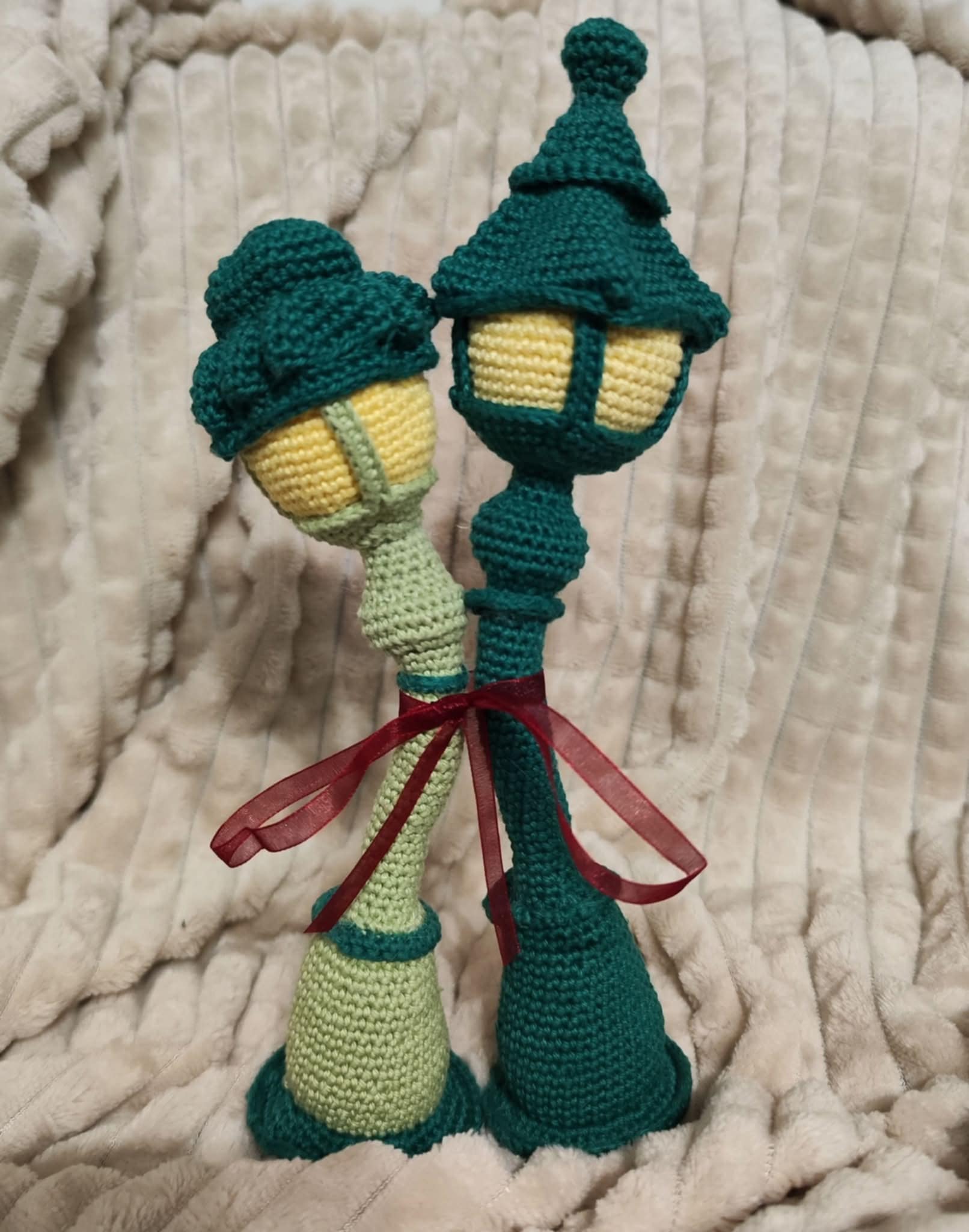 Liebende Lampen gehäkeltes Liebespaar Dekoration