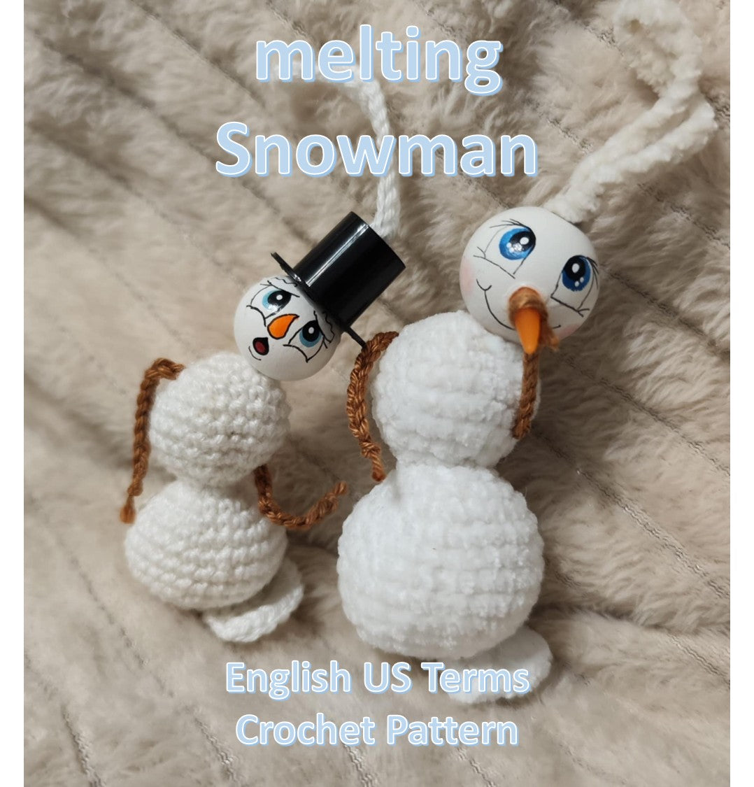 ❄️ Häkelanleitung „Schmelzender Schneemann“ ❄️