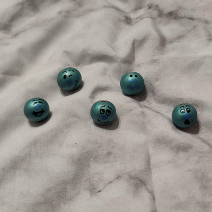 ❄️ 5er-Set „Metallic Frostis“ – winterlich, glänzend & handbemalt