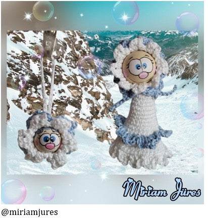 Ice Flower Crochet Pattern German Worry Worm