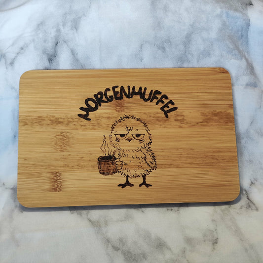 Frühstücksbrettchen aus Bambus mit Brandmalerei – verschiedene Motive (22x14 cm)