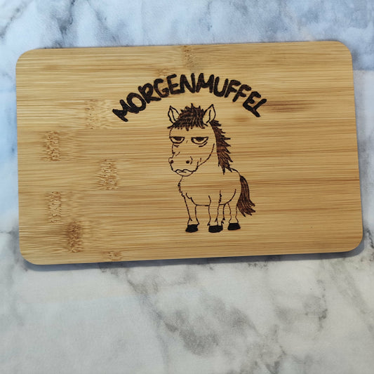 Frühstücksbrettchen aus Bambus mit Brandmalerei – verschiedene Motive (22x14 cm)