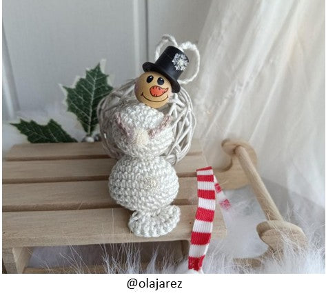 ❄️ Häkelanleitung „Schmelzender Schneemann“ ❄️