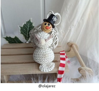 ❄️ Crochet pattern “Melting Snowman” ❄️