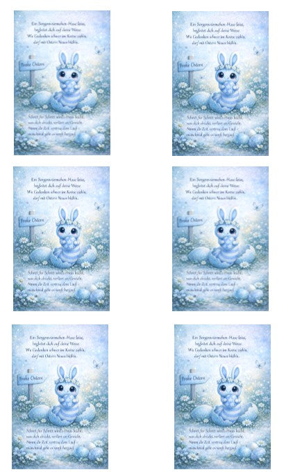 Spruchkärtchen für dein Sorgenwürmchen – Oster-Edition 🐰