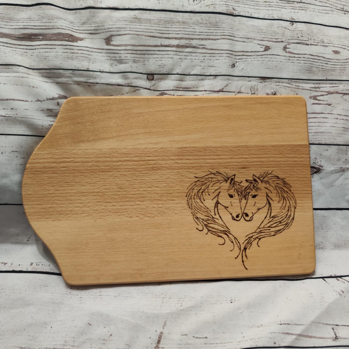 Jausenbrett aus Buchenholz mit Brandmalerei – Variante A (25x16 cm)