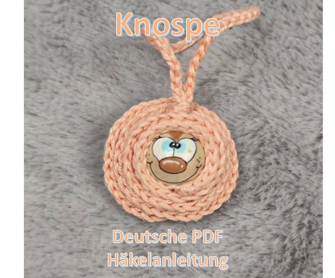 Häkelanleitung „Knospe" – Anhänger mit 2 cm Holzperle (PDF) 🌸