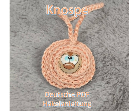 Häkelanleitung „Knospe" – Anhänger mit 2 cm Holzperle (PDF) 🌸