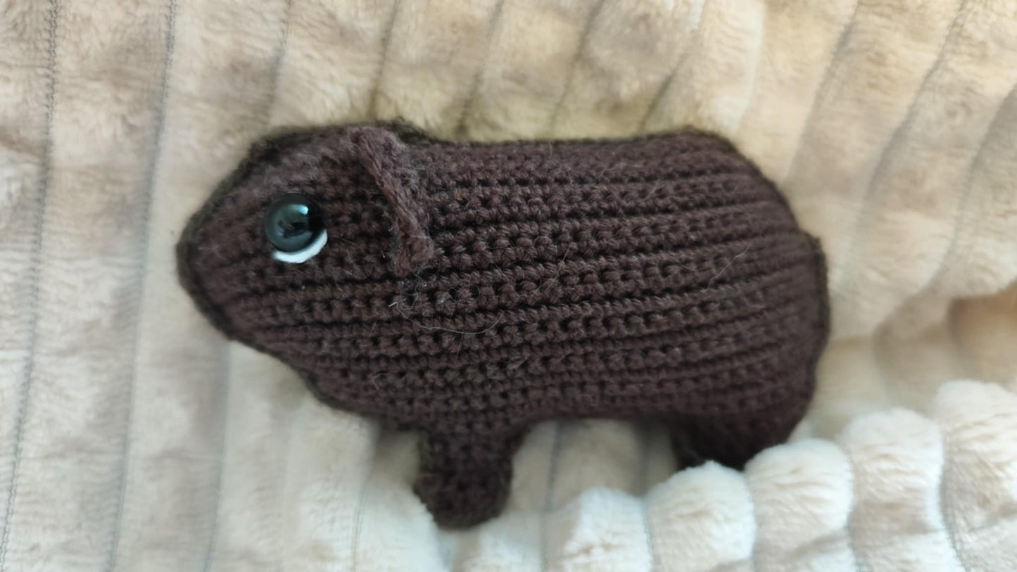 Guinea pig crochet appliqué