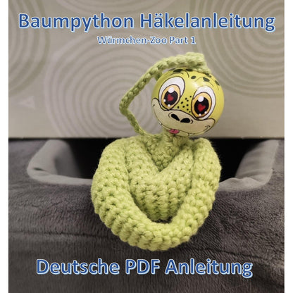 🧶 Häkelanleitung: Baumpython – geheimnisvoll, elegant & faszinierend