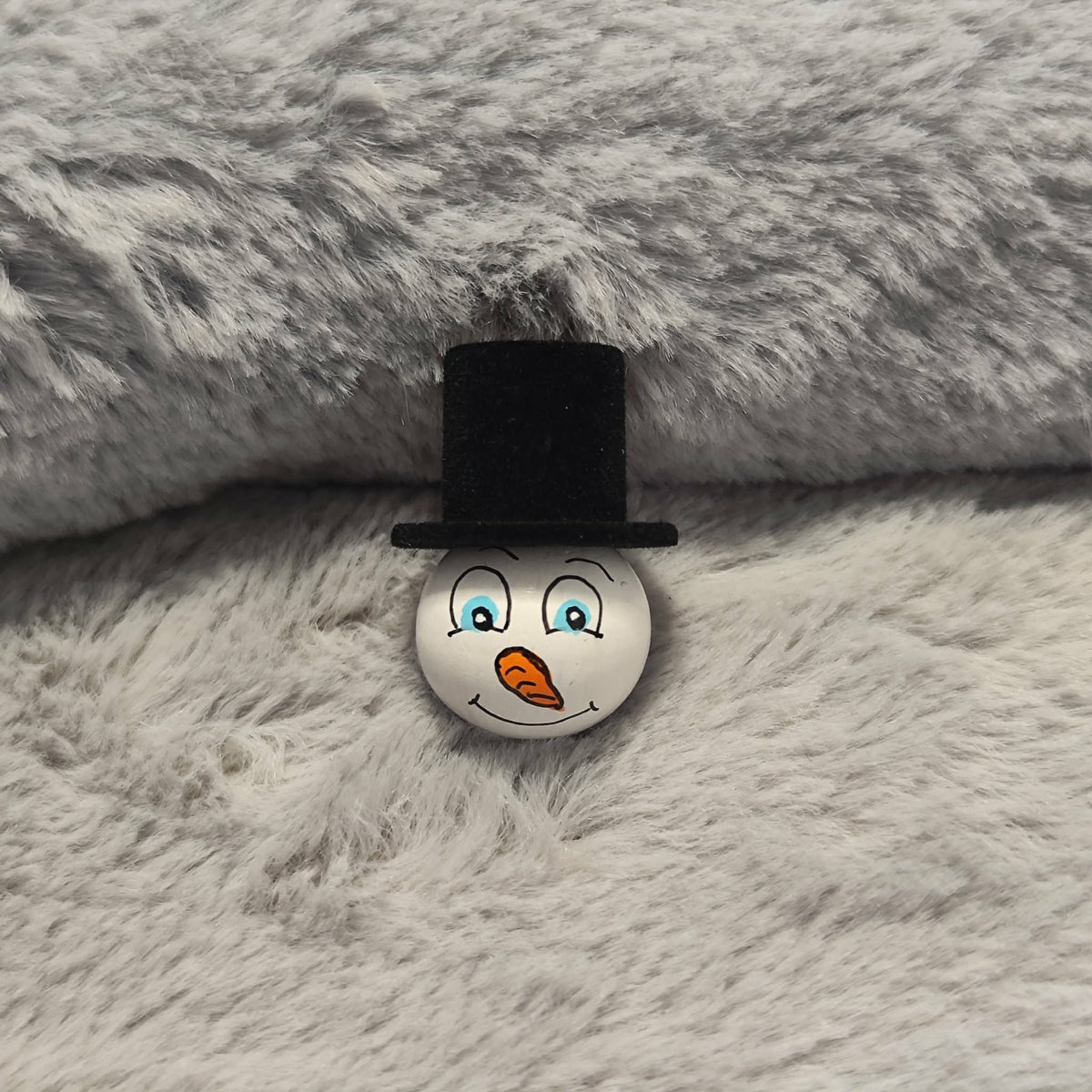 Schneemann – Handbemalte Holzköpfchen | Winter & Weihnachten mit optionalem Hut