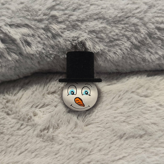 Schneemann – Handbemalte Holzköpfchen | Winter & Weihnachten mit optionalem Hut