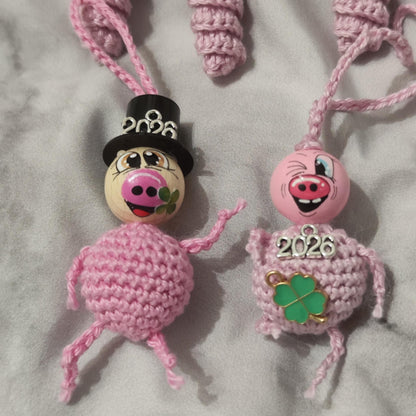 🐷 Glücksschwein-Sorgenwürmchen – dein handgemachter Silvesterbegleiter