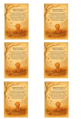 Autumn Worry Worms Card No. 2