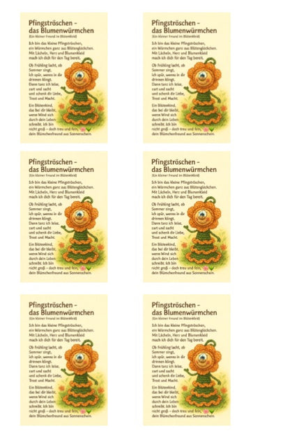 Peony Worry Worm Cards