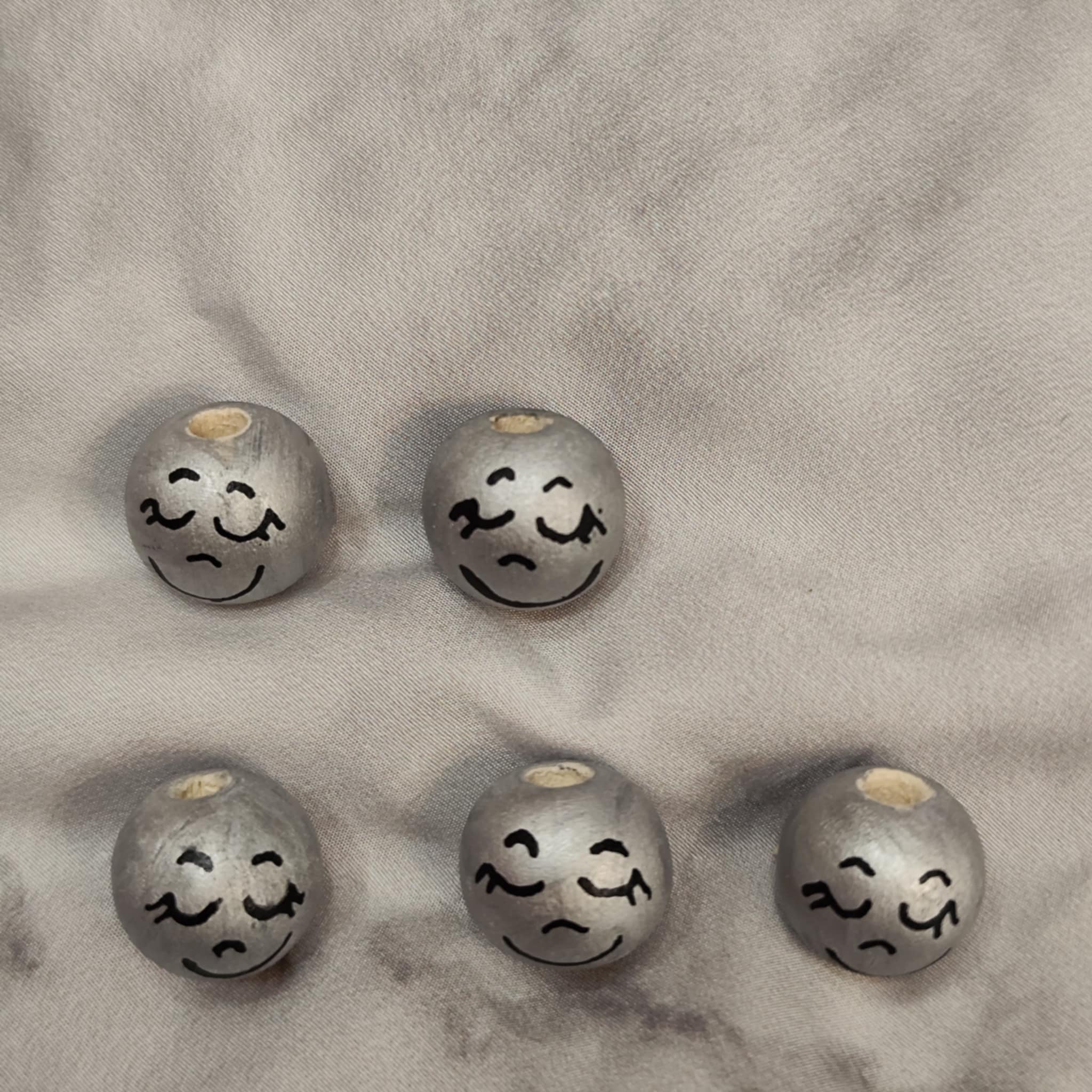 🩶 5er-Set Silberköpfchen – schlicht, edel & handbemalt